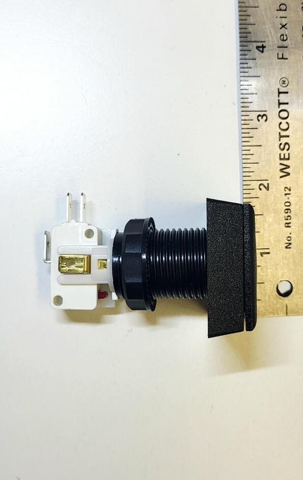 BFDSA push button switch, square 1.75" x 1.75"